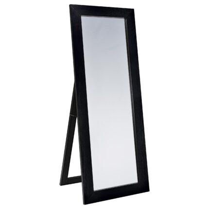 Cadence Tempered Glass Full Length Standing Mirror Black Oak product image