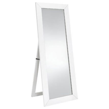 Cadence Tempered Glass Full Length Mirror White High Gloss product image
