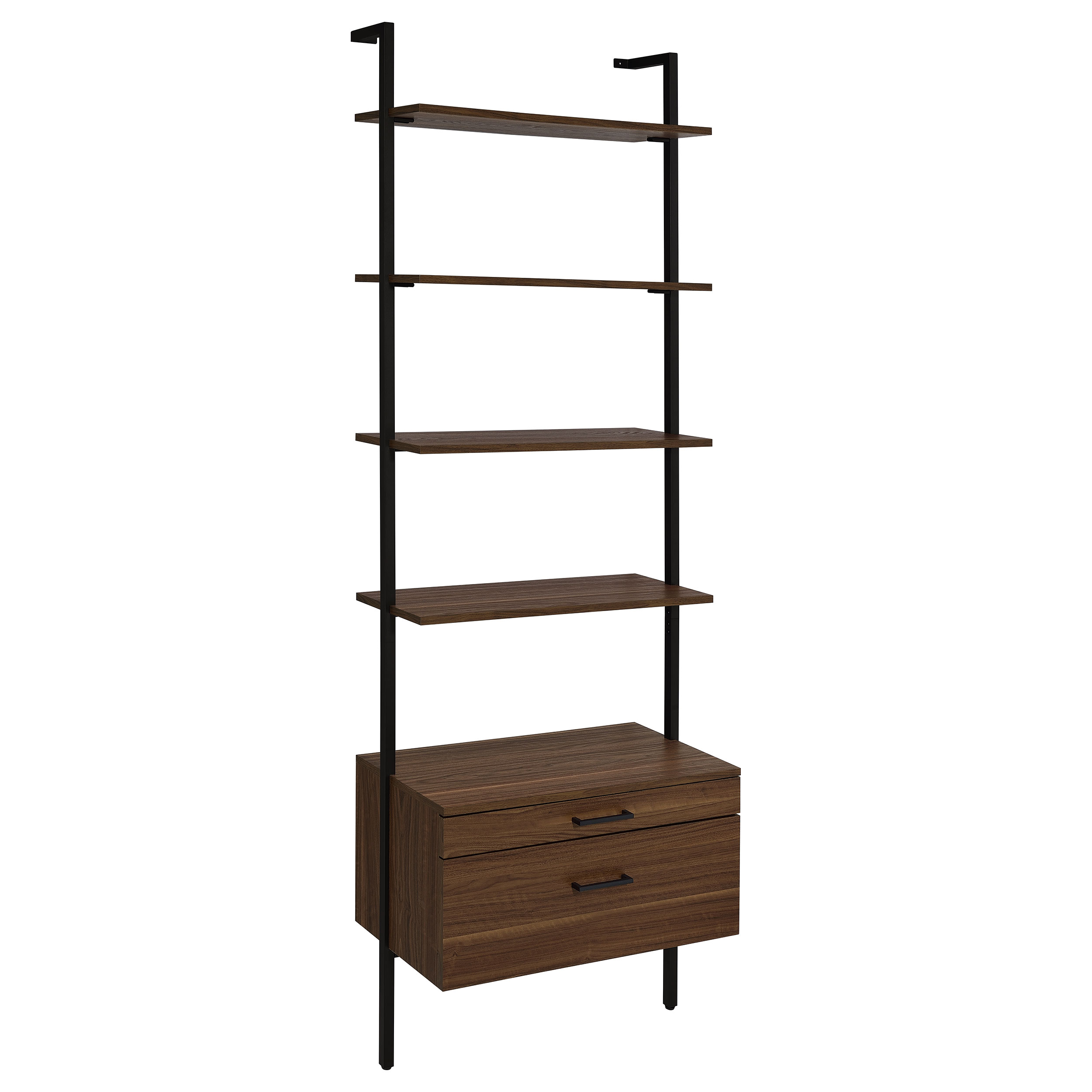 Owens 96-inch 4-shelf Storage Wall Bookshelf Walnut Owens 96-inch 4-shelf Storage Wall Bookshelf Walnut product image