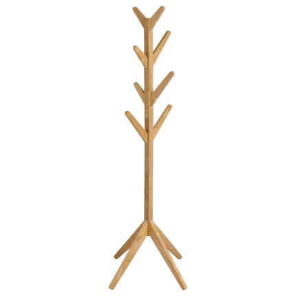 Margaret Solid Wood Coat Rack Clothing Hanger Natural Oak product image