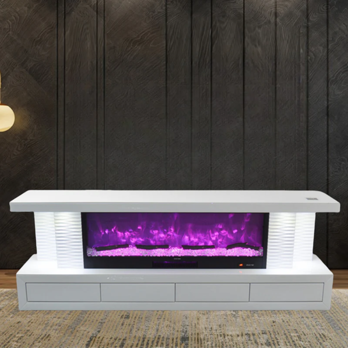 TV Stand LED Mirrored Fireplace By Vanitii product image
