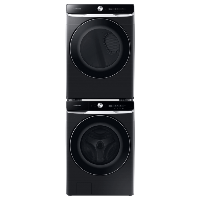 Samsung Brushed Black Washer/Dryer Stack Kit Set product image