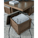 T738-20 Boardernest Coffee Table with 4 Stools By Ashley Storage Product Image