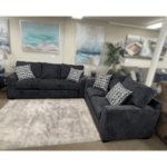 Atlantis Sofa and Loveseat Set in Navy By Teddy Bear Upholstery Inc. No Table Product image