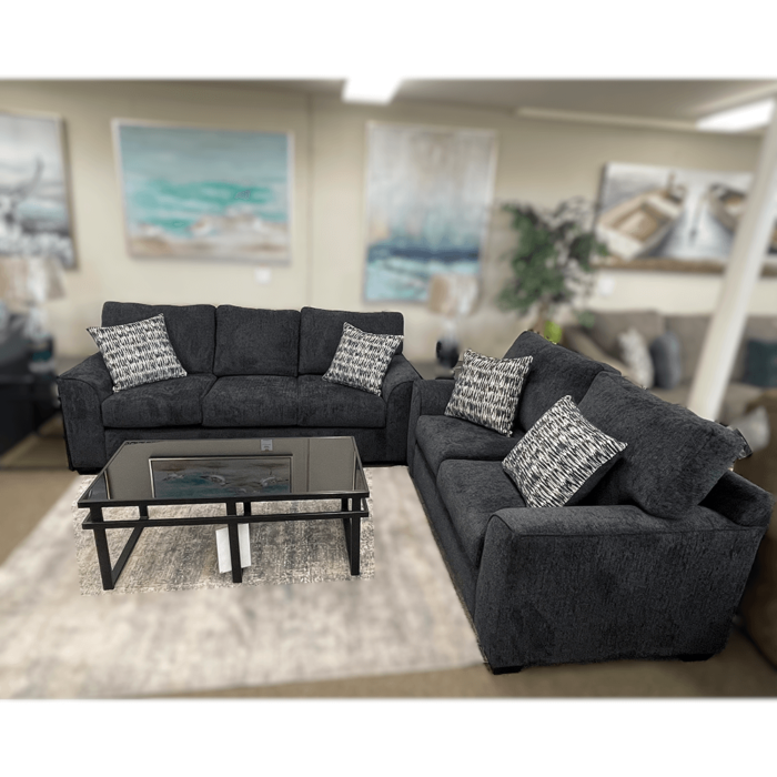 Atlantis Sofa and Loveseat Set in Navy By Teddy Bear Upholstery Inc. product image