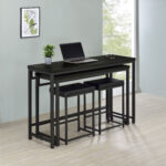 Hawes 4-piece Multipurpose Counter Height Table Set Black product image