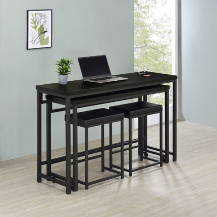 Hawes 4-piece Multipurpose Counter Height Table Set Black product image