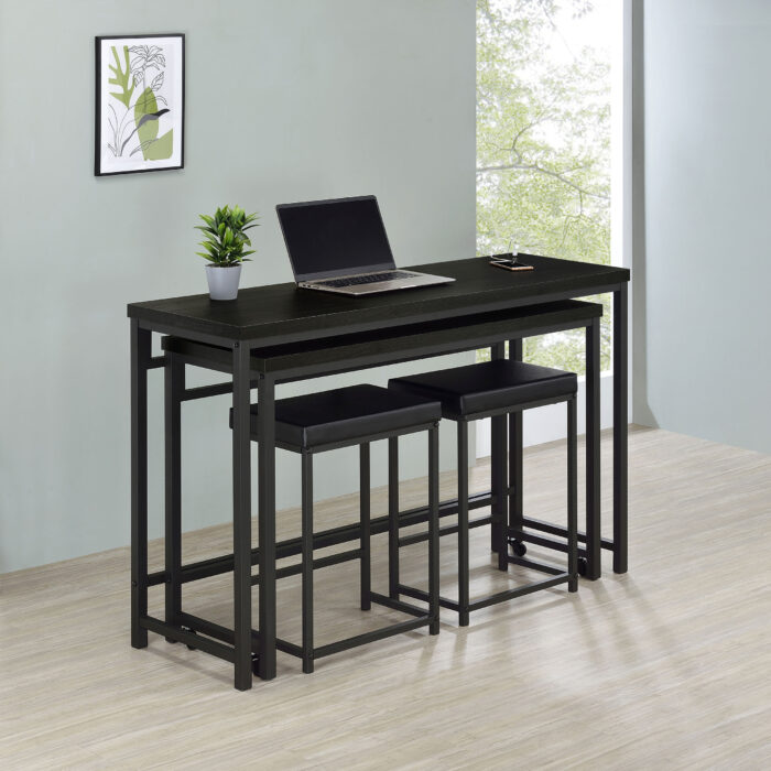 Hawes 4-piece Multipurpose Counter Height Table Set Black product image
