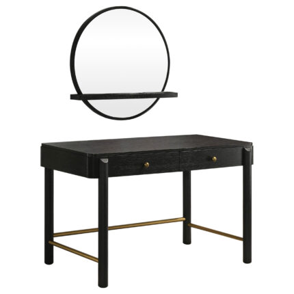 Arini 2-piece Makeup Vanity Table and Mirror Set Black product image
