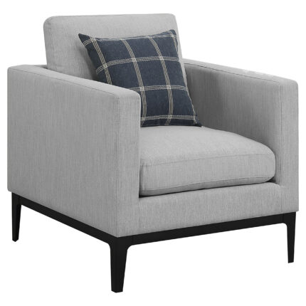 Apperson Upholstered Track Arm Accent Chair Light Grey product image