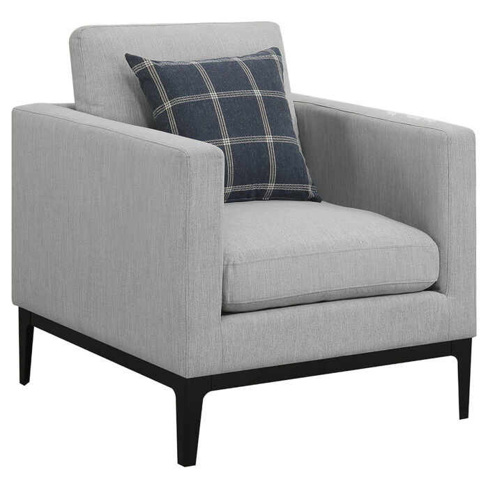 Apperson Upholstered Track Arm Accent Chair Light Grey product image