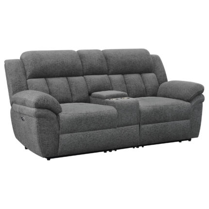 Bahrain Upholstered Power Loveseat Charcoal product image