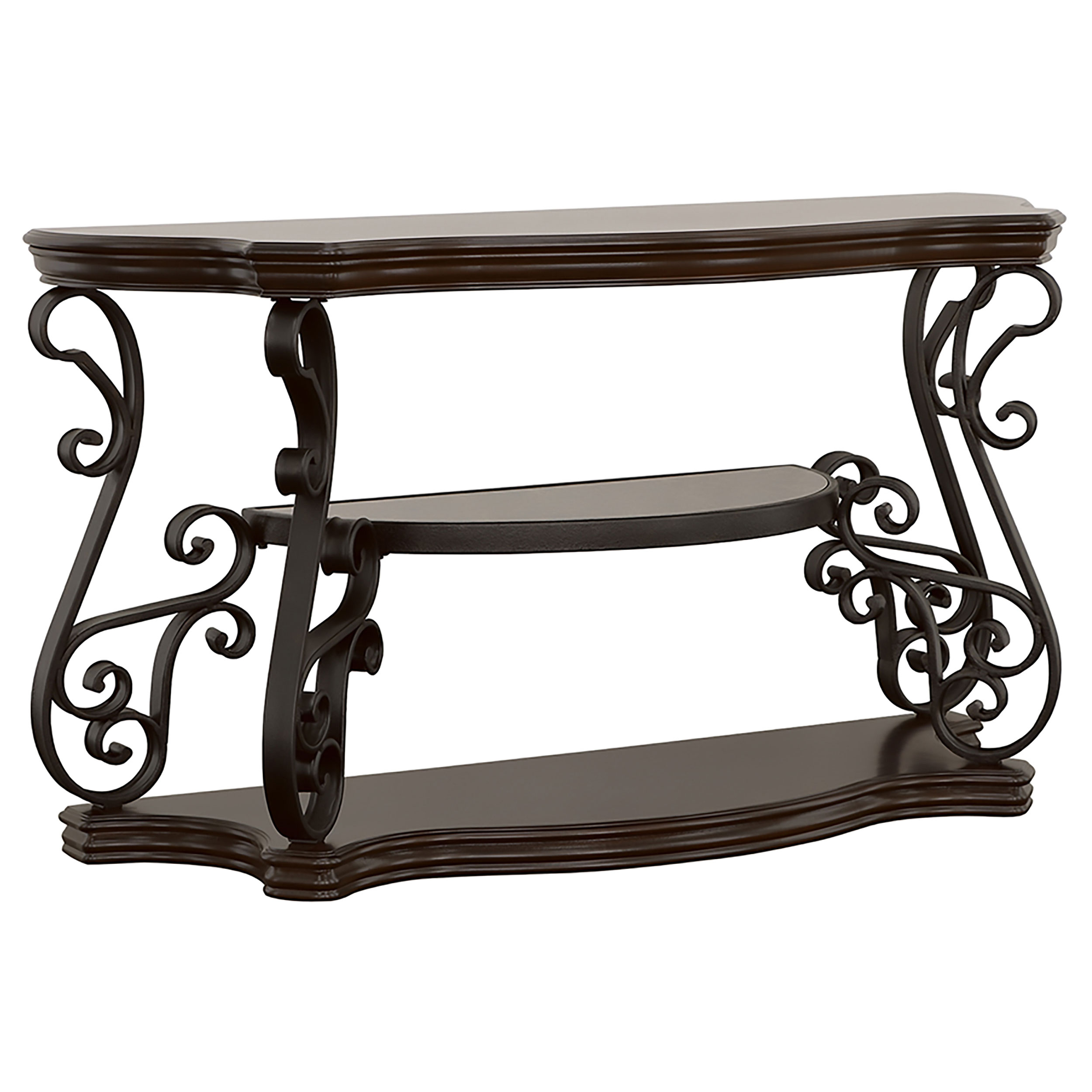 Laney Scrollwork Entryway Sofa Console Table Deep Merlot Laney Scrollwork Entryway Sofa Console Table Deep Merlot product image