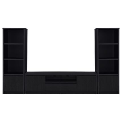 Winfield 3-piece Entertainment Center 78-inch TV Stand Black product image