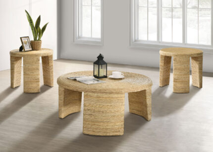 Artina 3-piece Rattan Coffee and End Table Set Natural product image