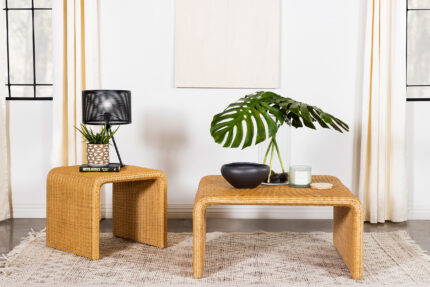 Cahya 2-piece Rattan Coffee and End Table Set Natural product image