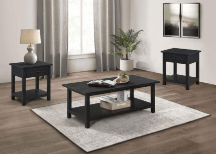 Payne 3-piece Coffee and 1-drawer End Table Set Java product image
