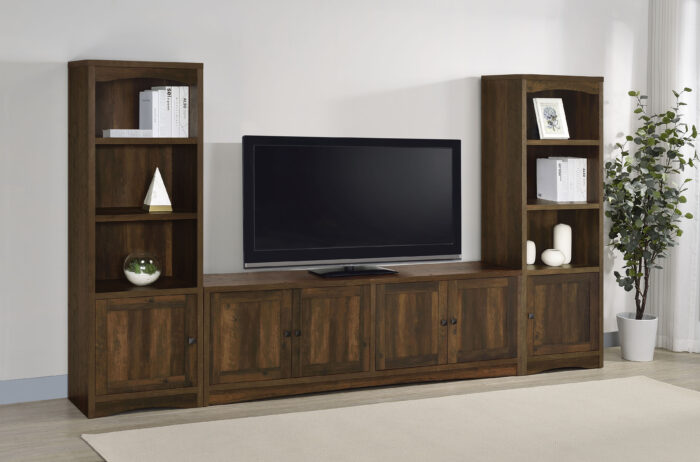 Laughlin 3-piece Entertainment Center TV Stand Dark Pine product image