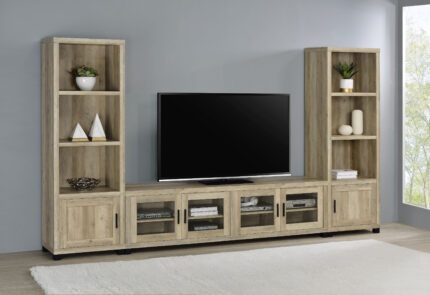 Sachin 3-piece 79-inch TV Entertainment Center Antique Pine product image