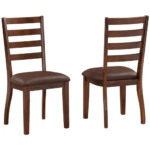 VH646 Glendale 6 Piece Dining Set in Brown Wood & Brown Leatherette By Vilo Home chairs product image