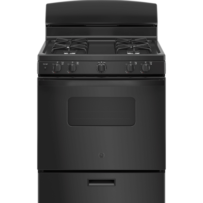 JGBS10DEMBB GE® 30" Free-Standing Front Control Gas Range product image