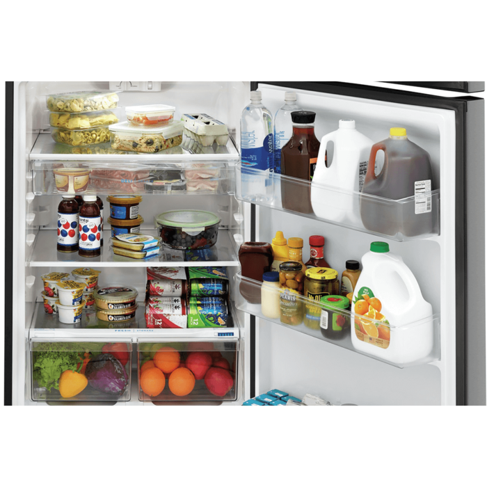FFTR2045VS Frigidaire 20 Cu. Ft. Garage Ready Top Freezer Refrigerator fridge close up product image