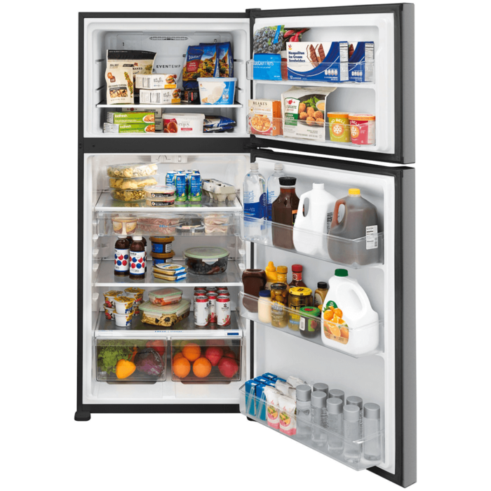 FFTR2045VS Frigidaire 20 Cu. Ft. Garage Ready Top Freezer Refrigerator door open product image