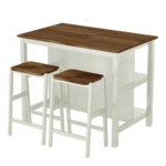 Dtwnek Dining Table with 2 Open Shelves, Dining Table Stools for Kitchen Dining Room By Simply Relax product image