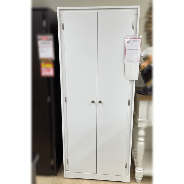 White Pantry with 5 Shelves in White By Innovations Furniture product image