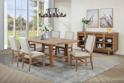 Middleton 7-piece Extension Leaf Dining Set Brown and Beige product image