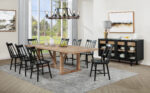 Middleton 9-piece Extension Leaf Dining Set Brown and Black product image