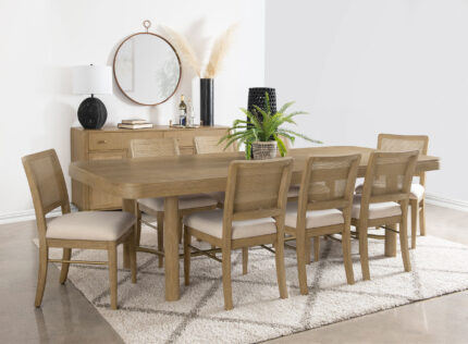 Arini 9-piece Extension Leaf Dining Table Set Sand Wash product image