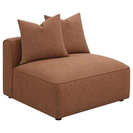 Jennifer Upholstered Armless Chair Terracotta product image