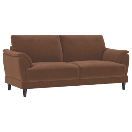 Selma Velvet Upholstered Crescent Arm Sofa Rust product image