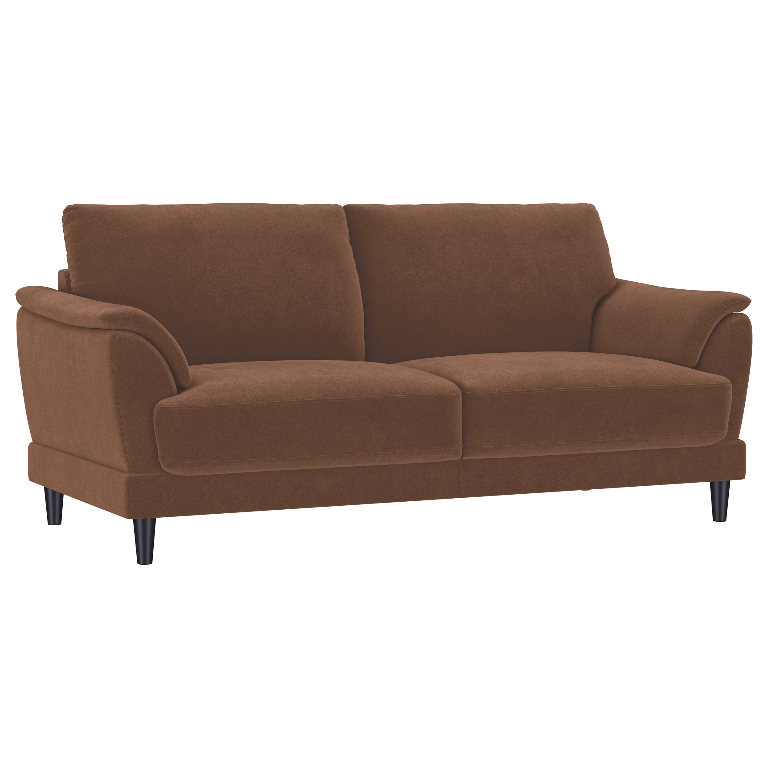 Selma Velvet Upholstered Crescent Arm Sofa Rust Selma Velvet Upholstered Crescent Arm Sofa Rust product image