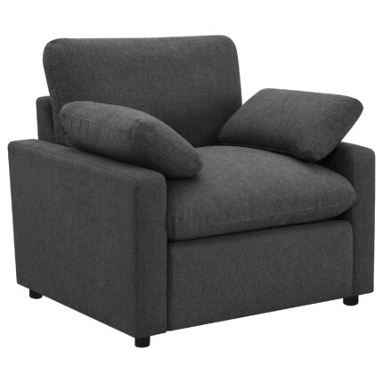 Collins Upholstered Power Recliner Chair Dark Grey product image