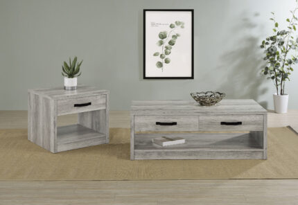 Felix 2-piece Coffee and End Table Set Grey Driftwood product image