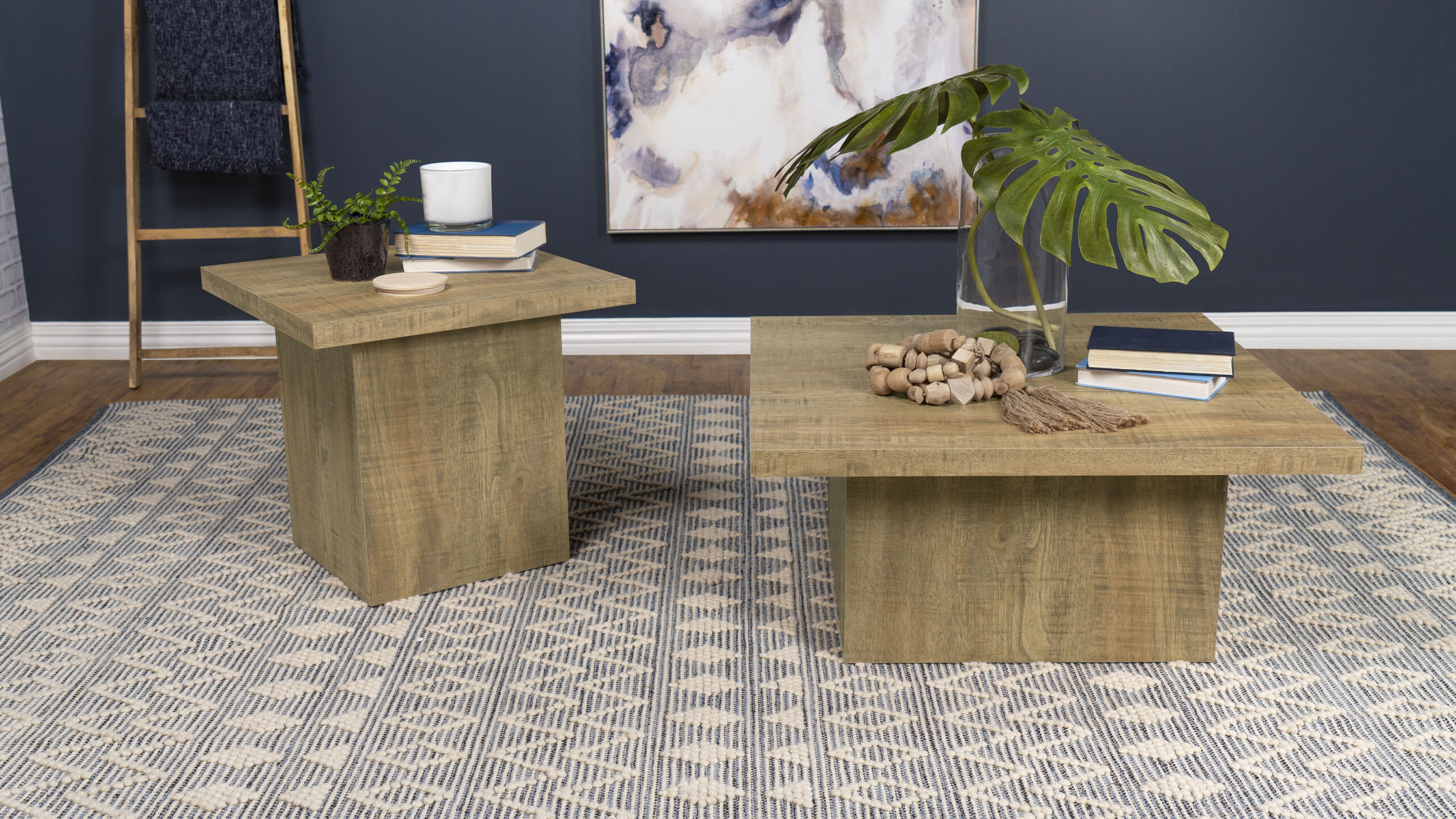 Devar 2-piece Square Coffee and End Table Set Mango Devar 2-piece Square Coffee and End Table Set Mango product image