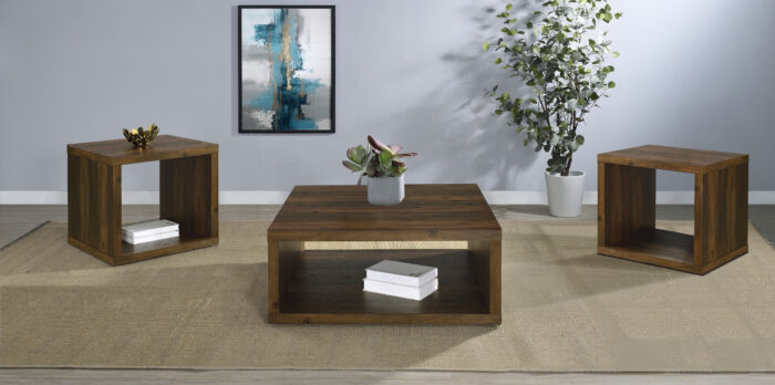 Frisco 3-piece Coffee and End Table Set Dark Pine product image