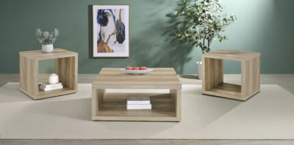 Frisco 3-piece Coffee and End Table Set Distressed Pine product image