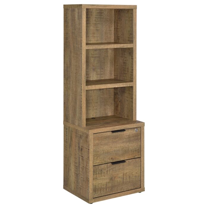 Westpark 3-shelf Bookcase USB and Lockable Drawer Mango product image