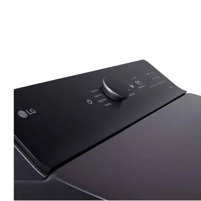 LG 7.3 cu. ft. Ultra Large Capacity Rear Control Gas Dryer with LG Easy Load Door and AI Sensing controls close up product image