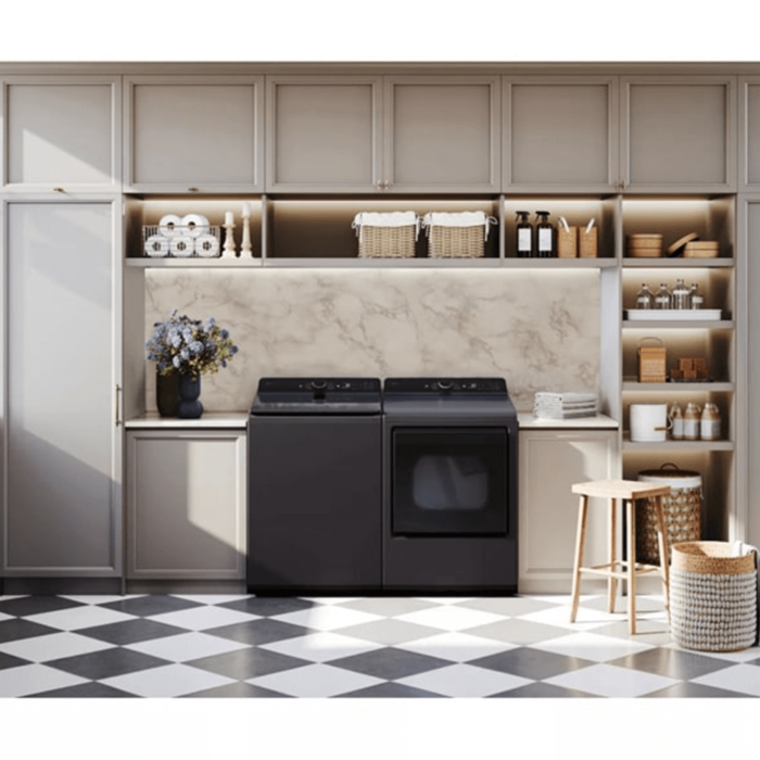LG 7.3 cu. ft. Ultra Large Capacity Rear Control Gas Dryer with LG Easy Load Door and AI Sensing in room product image