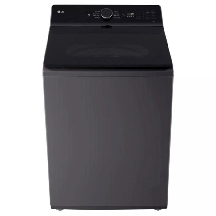 LG 5.3 cu. ft. Mega Capacity Smart Top Load Washer with 4-Way Agitator, EasyUnload & AI Sensing top angle product image