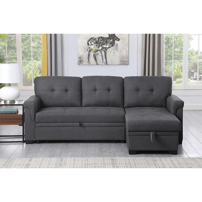 Lucca Sectional Sleeper with Pull Out Bed and Storage By Lilola head on product image