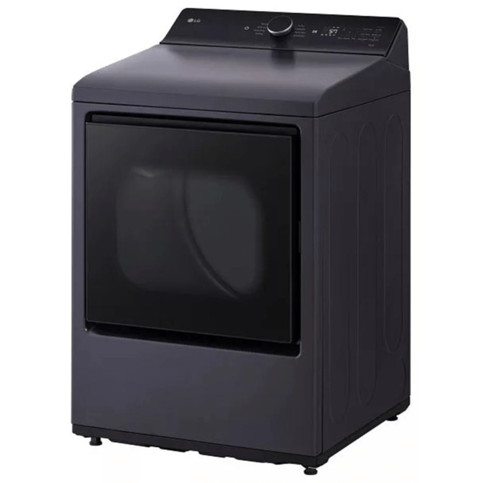 LG 7.3 cu. ft. Ultra Large Capacity Rear Control Gas Dryer with LG Easy Load Door and AI Sensing angled product image