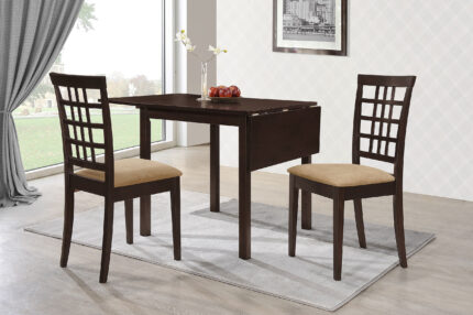 Kelso 3-piece Drop Leaf Dining Table Set Cappuccino and Tan product image