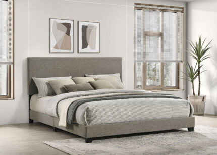 Dorian Fabric Upholstered California King Panel Bed Taupe product image