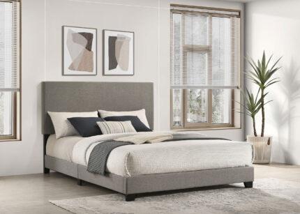 Dorian Fabric Upholstered Queen Panel Bed Taupe product image