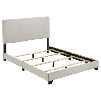 Dorian Fabric Upholstered Full Panel Bed Cream product image